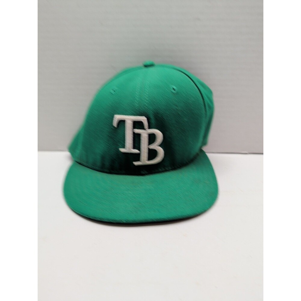 MLB Tampa Bay Rays New Era 59fifty Fitted Hat  7 1/2 Green Earth Day Made In USA